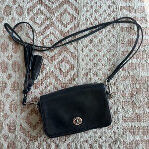 Coach Legacy Leather Black Penny Crossbody Purse 19914 Tassel